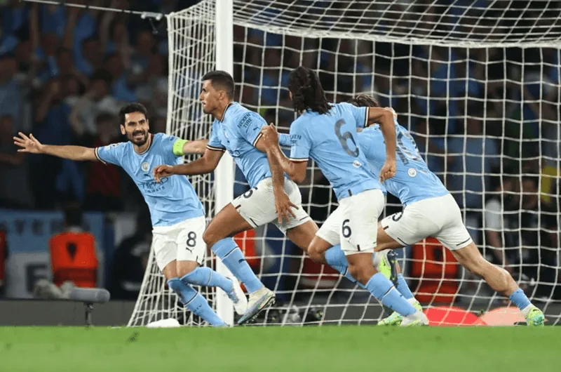 Khoảnh khắc Rodri ghi bàn thắng vàng giúp Man City vô địch C1 lần đầu tiên vào năm 2023.